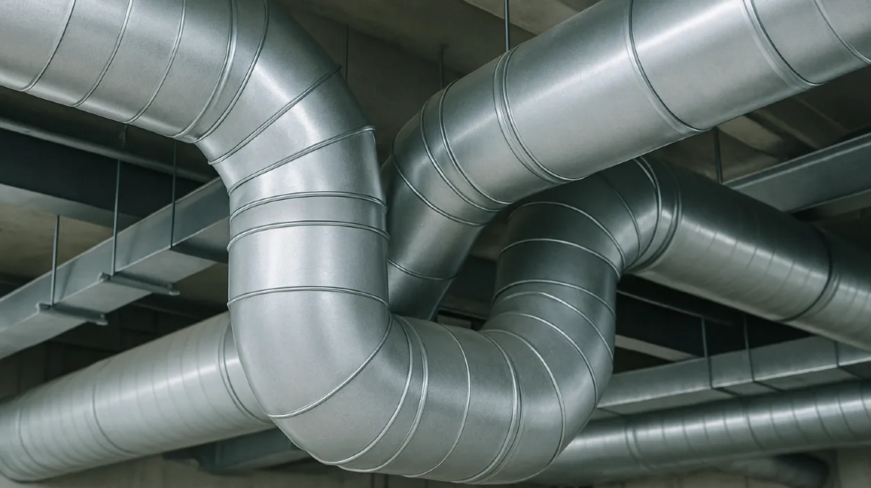 Metal air ducts from Houston Air Conditioning Repair in Sugar Land, TX - Sugar Land TX